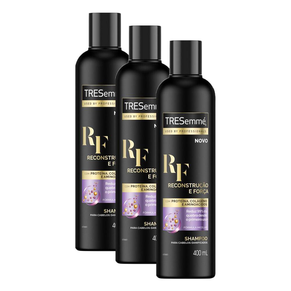 Kit 3 Shampoos TRESemmé Reconstrução e Força 400ml cada em Oferta na Shopee