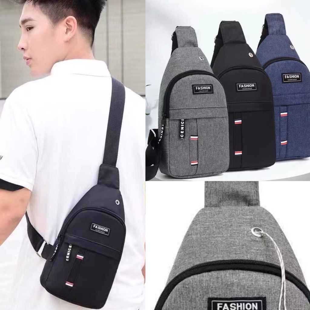 Mochila Masculina Pochete Transversal Chest Bags Bolsa De Peito Leandro Shopee Brasil