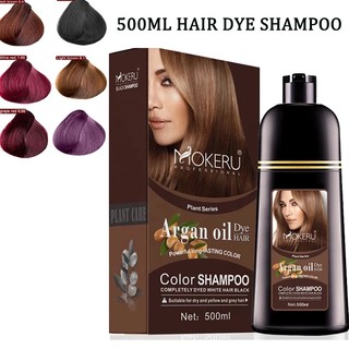 MOKERU Tinta Profissional Natural Orgânica Marrom Cor Do Cabelo Permanente Shampoo Para Coloração Capilar Argan De Longa Duração Tintura De Shampo em Oferta na Shopee