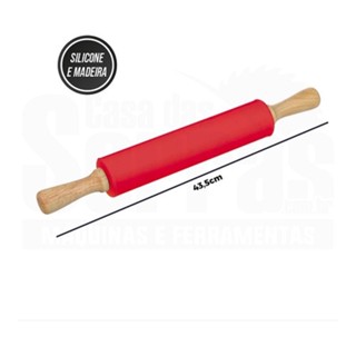 ROLO PARA MASSA SILICONE 43,5CM VERMELHO SLCN-015VM