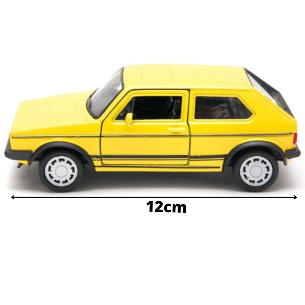 Miniatura Coleção Carros Inesquecíveis do Brasil Volkswagen Golf GTI de Metal Escala 1/36 Welly
