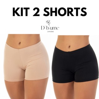 Kit 2 Short Anágua Curto Segunda Pele Não Marca Para Usar Por Baixo De Vestido Feminino