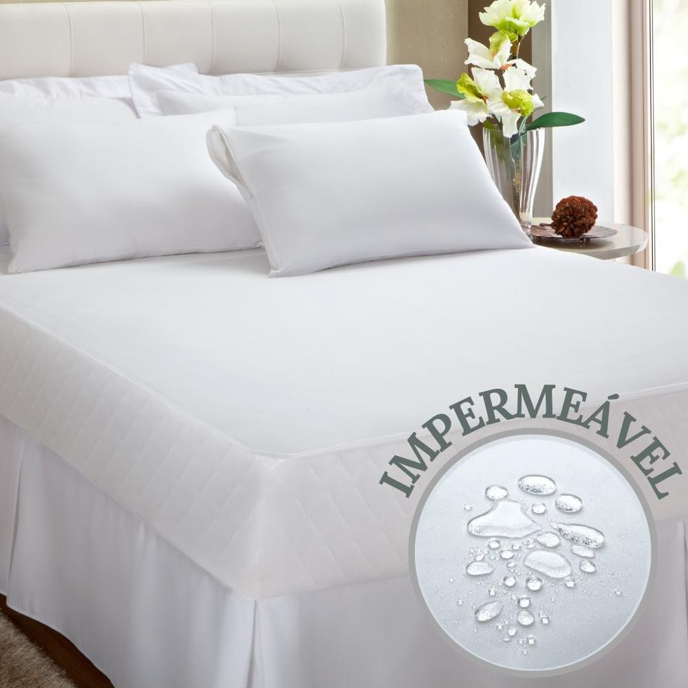 Capa Protetora de Colchão Solteiro Impermeável 100% Algodão Kacyumara Geriátrica Antibacterias - Home & Living