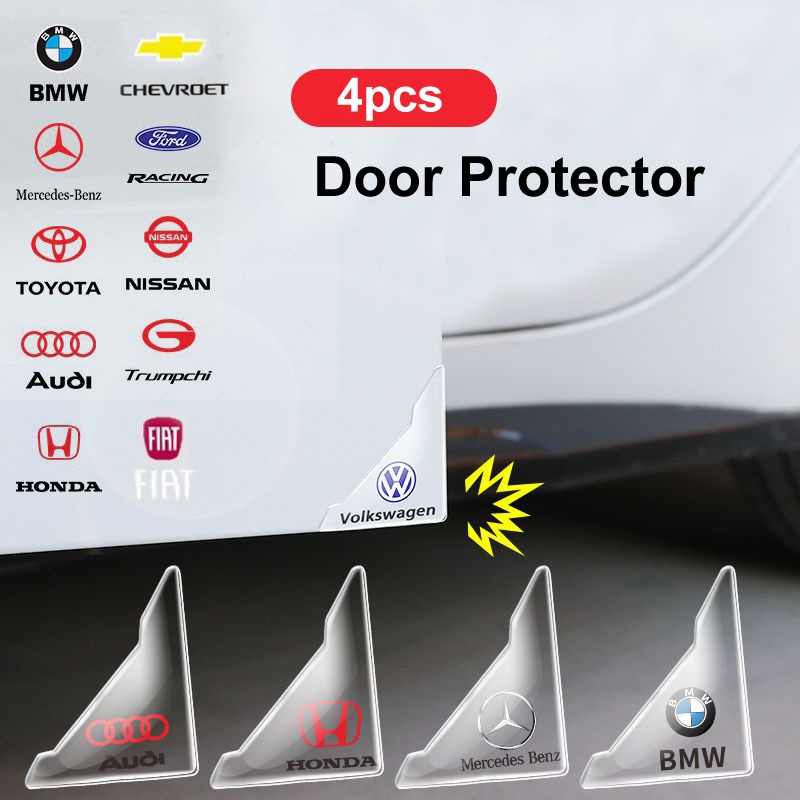 4pçs Universal Canto Da Porta Do Carro Capas Anticolisão Protetor De Silicone Transparente Adesivos Anti-Riscos Capa De Proteção Acessórios