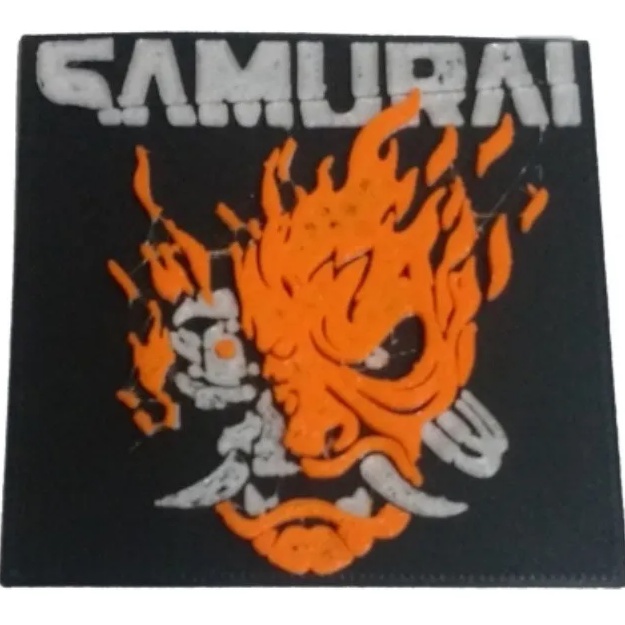 2 Emblemas samurai para caixa som,gabinete pc,tampão, etc