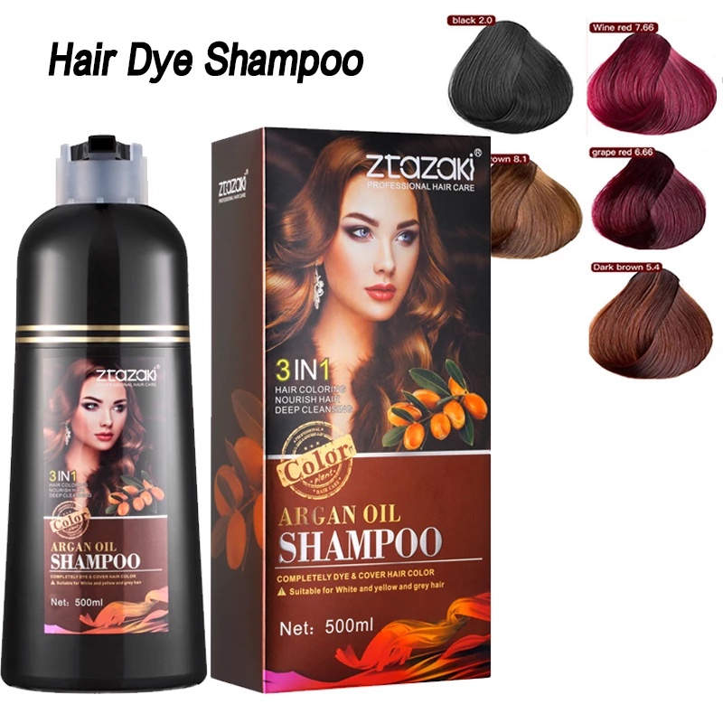 Unisex Mokeru 500ML 5 Minutos Shampoo Para Coloração Rápida Cabelos Orgânica Natural De Longa Duração Permanente Uso Doméstico