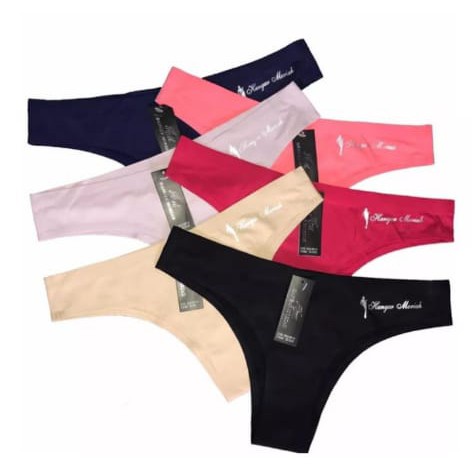 KIT 5 CALCINHA TANGA CORTE A LASER/ TANGA CALCINHA SEM COSTURA/ PROMOÇÃO CORES PRETAS