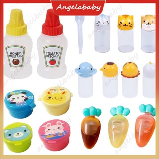 Lancheira bento Caixa De Molho De Soja Com Conta-Gotas De Plástico design De Urso Fofo Dispensador De Condimento mini Salada Garrafa Tomate