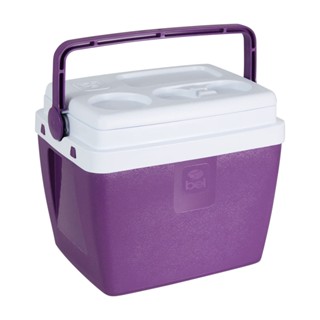 Caixa Térmica Cooler Bel 12 Litros Roxa Açaí Com Alça Para Transporte E Trava De Segurança Comporta 7 Garrafas de 600ml