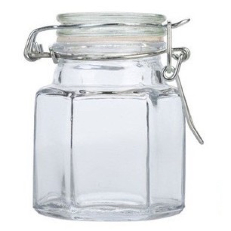 KIT 3 | Potes de vidro hermético com tampa para armazenar temperos - 100ml cada pote