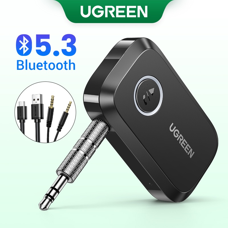UGREEN Adaptador Receptor De Carro Bluetooth 3.5mm Tomadas AUX Para Alto-Falantes Música 5.3/5.1Adapter