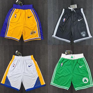 Calças esportivas americanas da NBA, bordados de verão masculinos, Lakers Celtics Warriors Duran, shorts estampados do mesmo tamanho