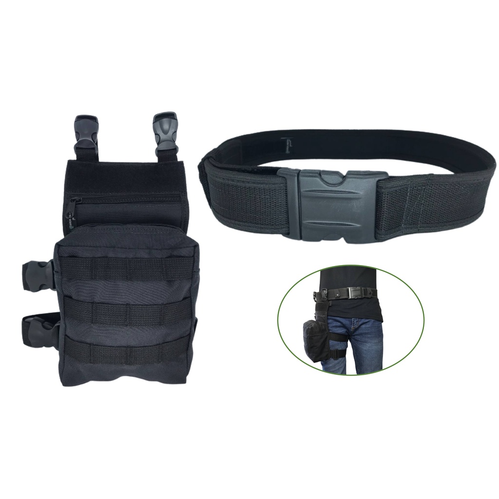 Bornal Tático Modular Preto + Cinto Tático De Guarnição N.A  Kit 1 em Oferta na Shopee