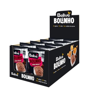 Bolinho Sem Glúten Zero Double Chocolate com 10 unidades de 40g - Belive em Oferta na Shopee
