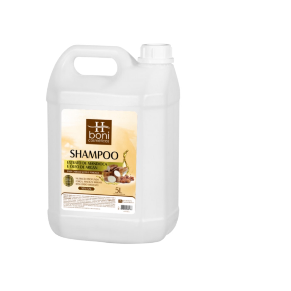 Shampoo Hidratante Lávatorio 5lts Galão Mandioca Hboni