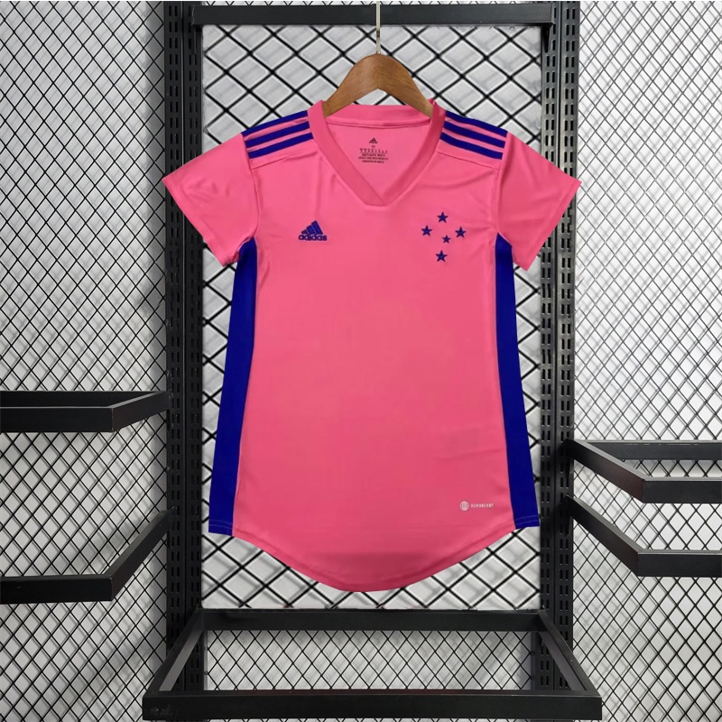 Camiseta Tailandesa Versão 22-23 Cruzeiro Rosa Feminina