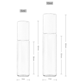 Frascos De Rolo De Óleo Essencial De 5ml/10ml Viagem De Vidro Cosméticos Vazios Com Na Bola Tampa Plástica #1