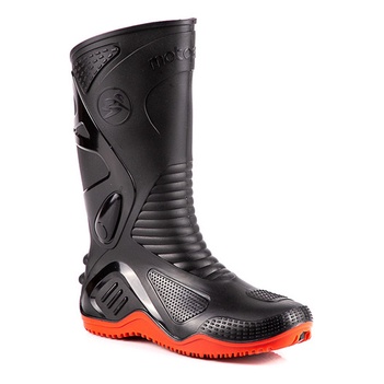 Bota Moto Motociclista Motoboy Motoqueiro Bracol MOTOSAFE Fabricado em PVC Vermelho Solado Anti Derrapante 100% impermeável
