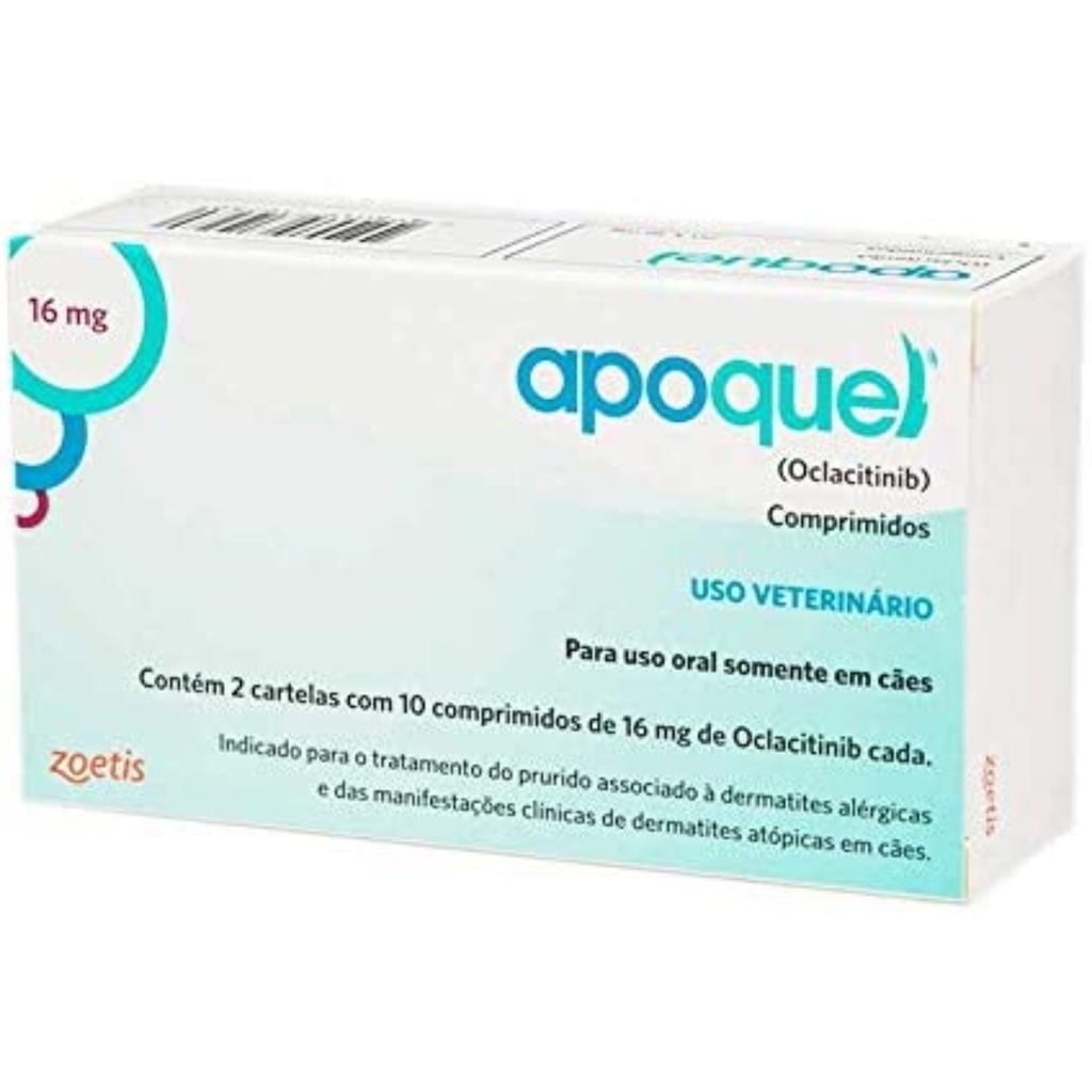 Apoquel Dermatológico Anti Coceira Cães 16 Mg 20 Comp 16mg em Oferta na Shopee