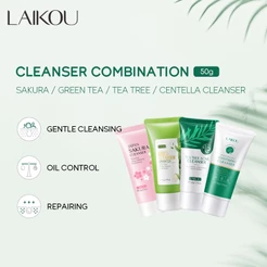 LAIKOU Sakura Clareador Para Lavagem E Rosto/Removedor De Espuma De Limpeza Controle De Oleosidade Acne 50g