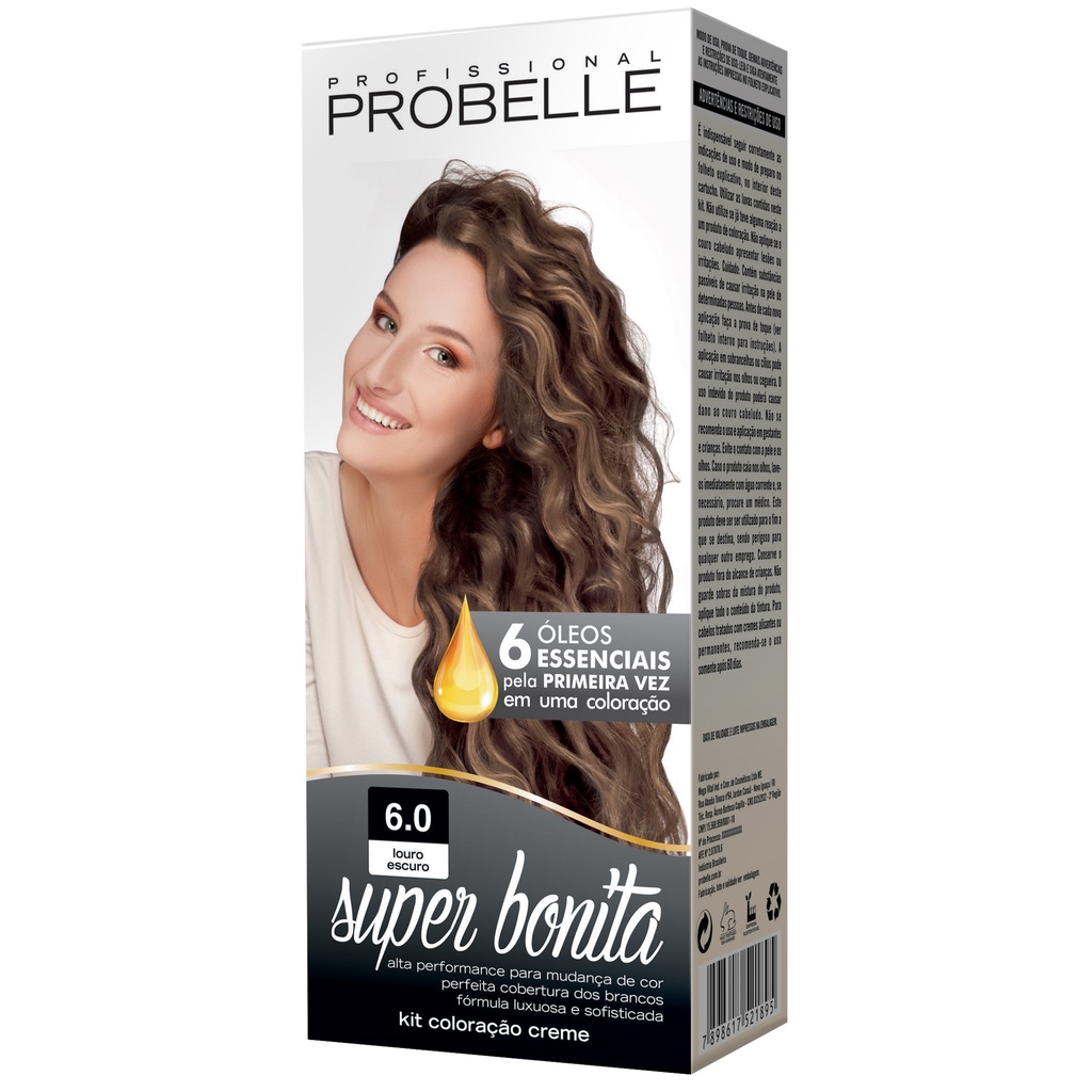 Coloração Probelle Super Bonita 6.0 Louro Escuro probelle