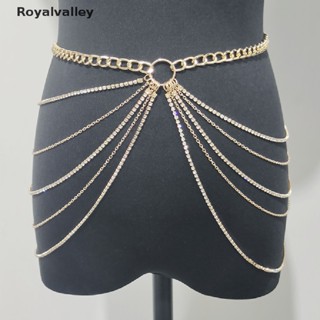 [Royalvalley] Cinto sexy com corrente corporal joias acessórios femininos corrente de cintura