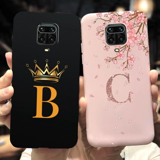 Macia Capa Xiaomi Redmi Nota 9S 9 Pro Max Fashion ABC Cartas Iniciais Traseira Pintada Note9 4G Etui