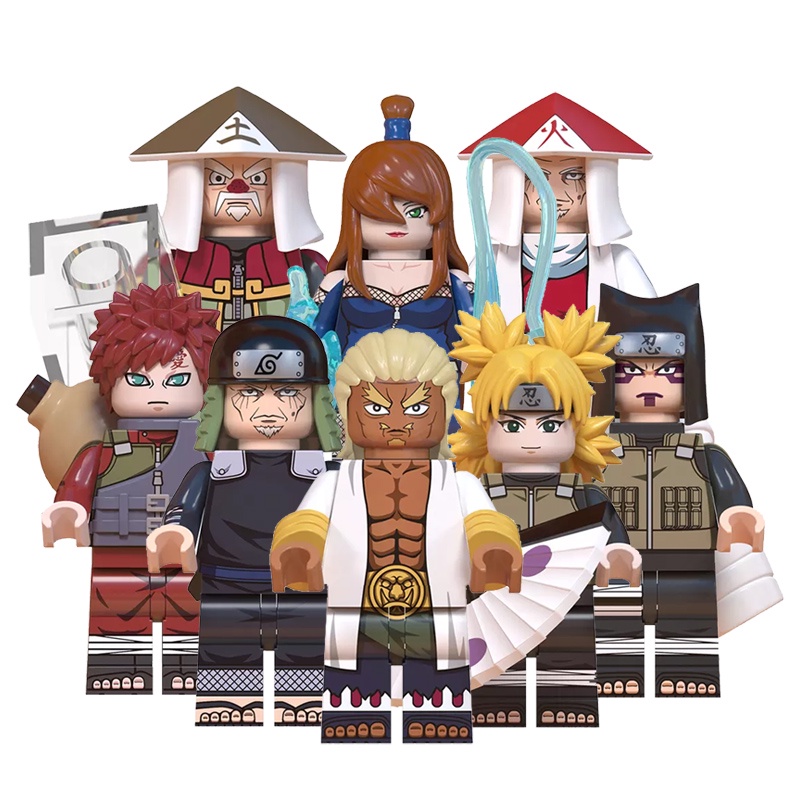 Sarutobi Hiruzen Terumi Mei Raikage Gaara Temari Kankuro Mini Anime Figura Blocos De Construção Kids Gift Toys