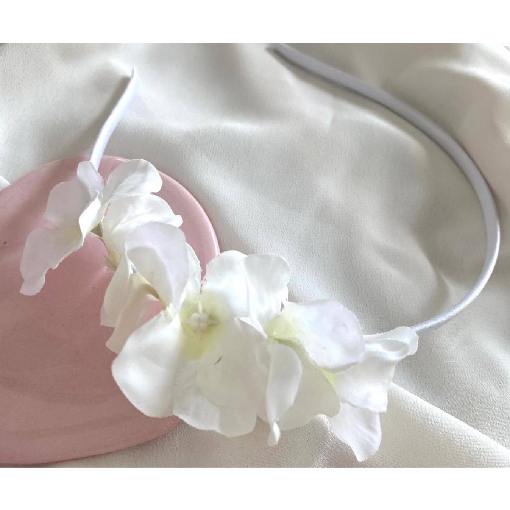 Tiara Infantil Flores Hortências Arquinho Arranjo De Cabelo