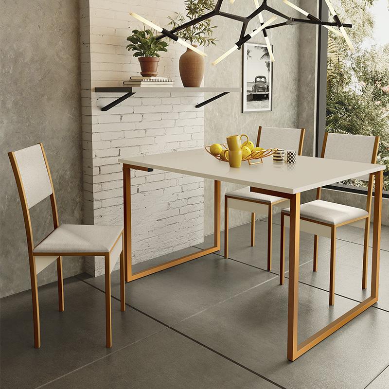 Mesa de Jantar e Cadeiras Steel Estilo Industrial Pés em Aço em Oferta na Shopee