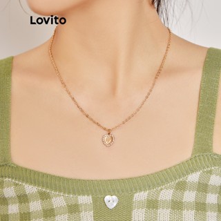 Lovito Colares de Decoração de Strass com Pedras Preciosas Falsas L17M157 (Ouro)