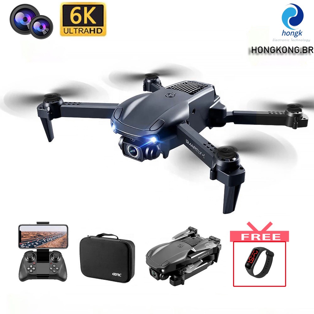 Hk610 Drone Câmera 4k 6k Hd Fotografia Aérea Nova Dobrável Wifi 4k Fixa