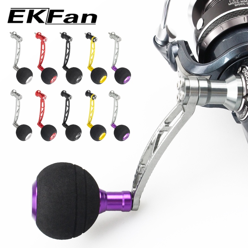 EKFan fit Daiwa Shimano Spinning reel aluminum alloy handle EVA knob Fishing Reel handle DIY reel tools parts