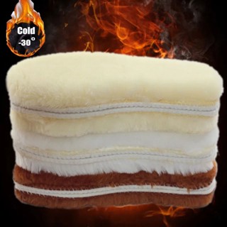 Palmilhas De Inverno Pele De Carneiro Aquecida Na Neve Ovelha Super Grossa Premium Para Sapatos Extra Fofas Duráveis