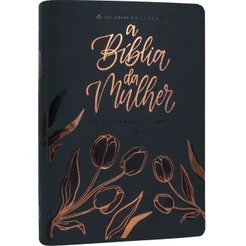 A Bíblia da Mulher | Letra Grande | ARC | Capa Luxo Azul Marinho