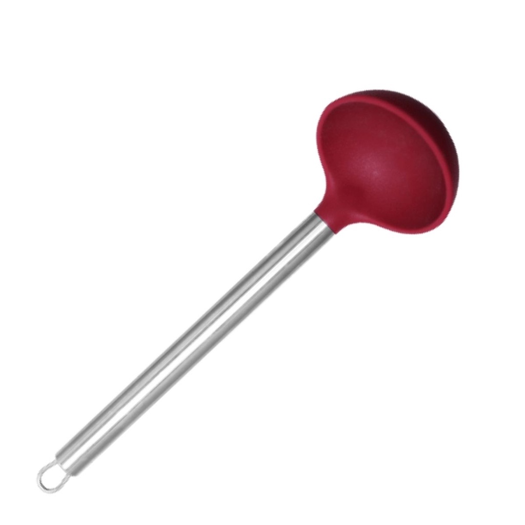 Concha Silicone Cabo Inox Feijão Sopa Vermelha Multiuso em Oferta na Shopee