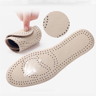 2pçs Palmilhas De Couro Ultra Fina Respiráveis Desodorante Pele De Porco Instantânea Absorvente Substituição De Suor Solas Internas Sapatos