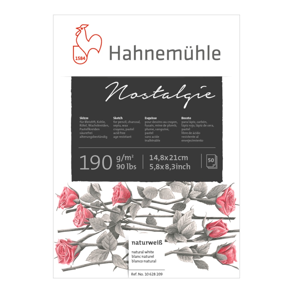 Bloco Hahnemühle Nostalgie 190g A5 50 Folhas