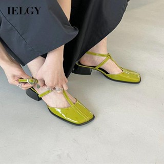 IELGY Sandálias De Salto Grosso Francês Doce Estilo Simples Cor Sólida Para Mulheres