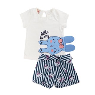 Conjunto Infantil Feminino Interativo Little Bunny Creme 353 - Liss Candy