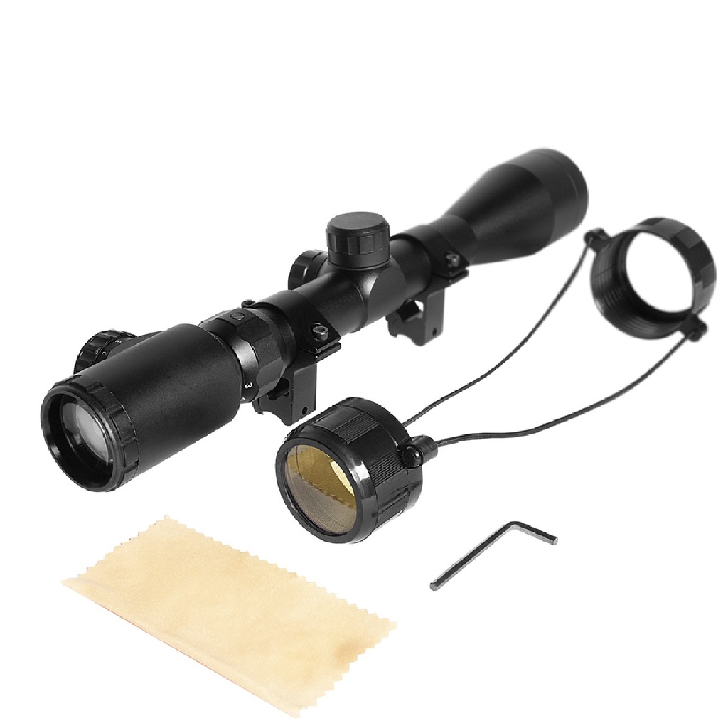 Luneta Mira 3-9x40 EG Mil Dot Retículo Luminoso Mounts 11mm - QGK