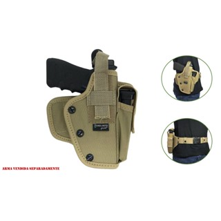 Coldre Militar Panqueca Parafuso c/ Porta Magazine Cintura | Cordilheira | Tan