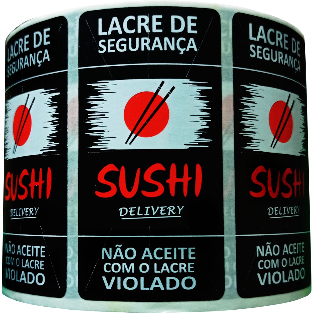 1000 Lacre de Segurança Delivery, Sushi - 6x3 cm Ifood, Rappi, Uber Eats e etc em Oferta na Shopee