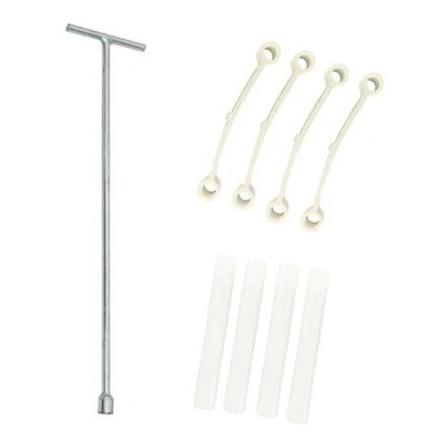 Chave T 10mm / 62cm + 4 Rolete + 4 Tirante Agitador Compatível Brastemp
