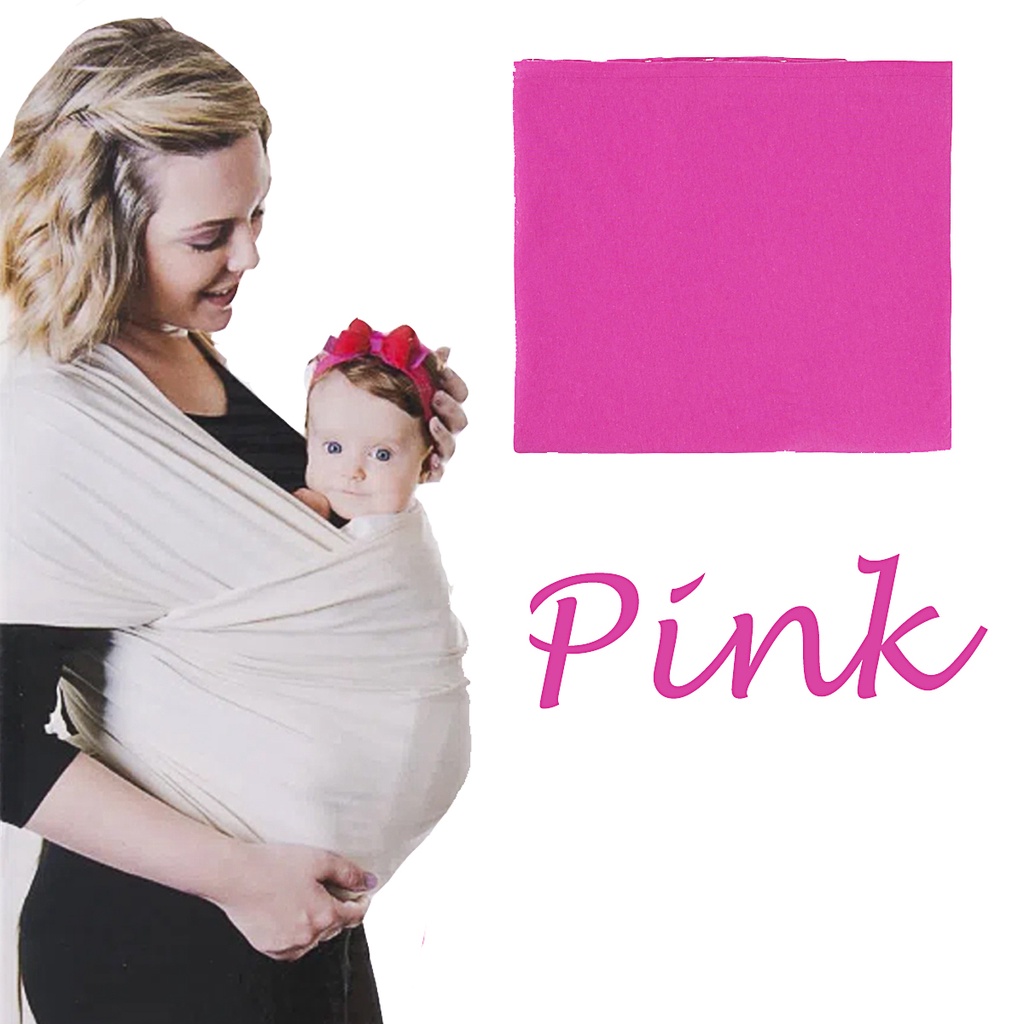 Canguru Bebe Passeio Wrap Mm U 100% Algodão Sling Wrap  Cor Pink
