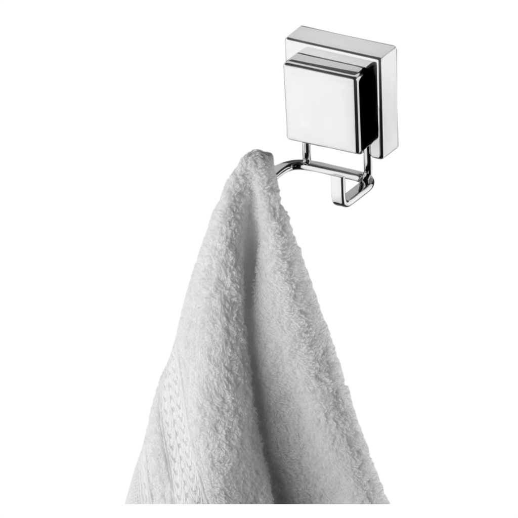 Gancho Duplo para Banheiro Lavabo com Ventosa Resistente Sem furos Cromada Future em Oferta na Shopee