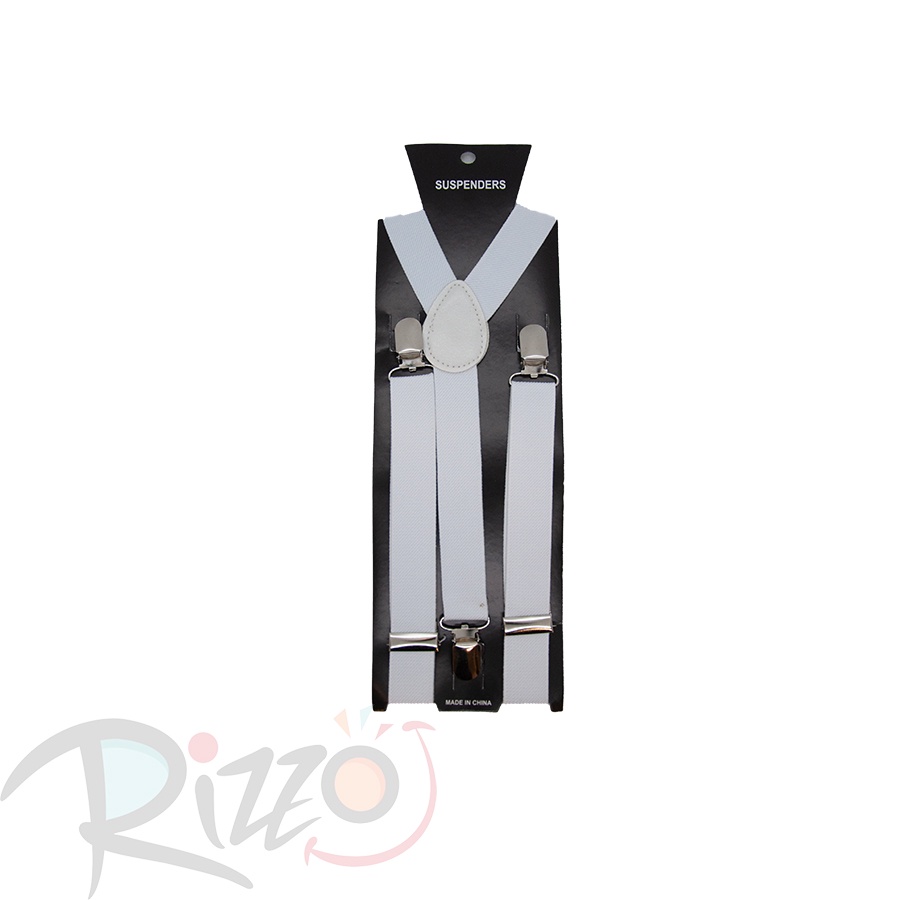 Adereço de Carnaval - Suspensório - Branco - Mod:6975 - 01 unidade - Rizzo