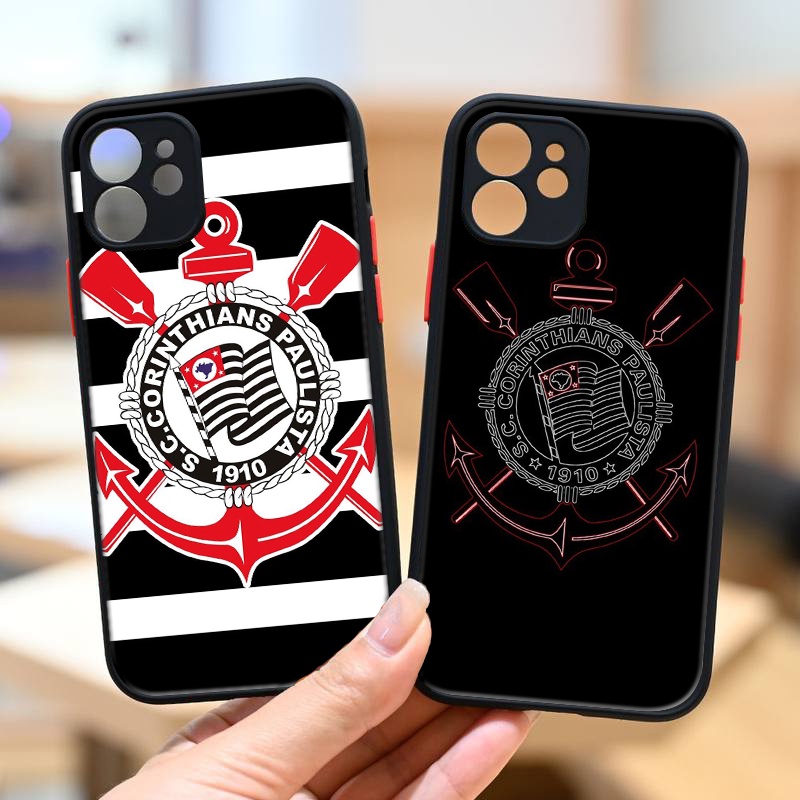 iPhone 13 Mini 14 Pro Max Plus YK53 Corinthians Estojo Protetor Para Telefone Celular