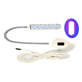 Luminária 20 Lâmpada De Led Negra Neon Cabo Flexível Costura
