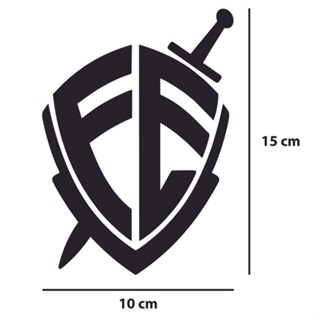 Adesivo Escudo Fé Cristão Religioso Carro Moto Automotivo - 15x10 cm